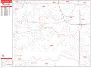 Eden Prairie Wall Map Zip Code Red Line Style 2023